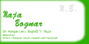 maja bognar business card